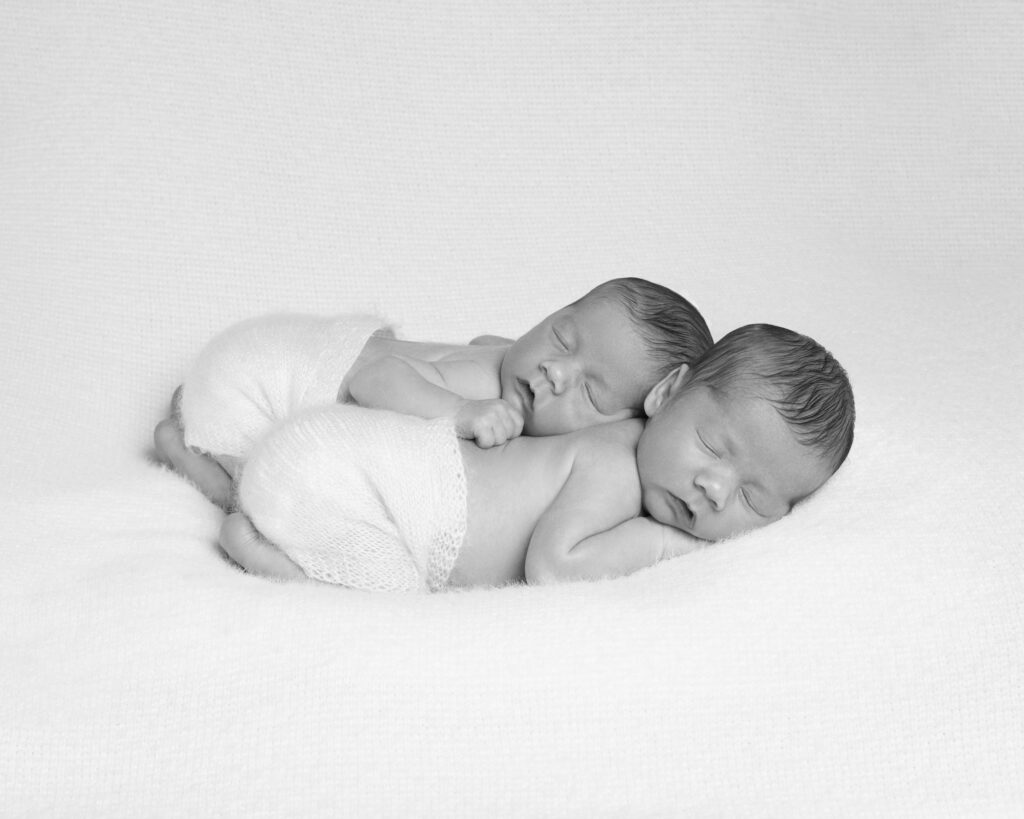 Newborn twin photography in your home